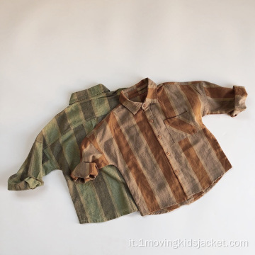 Camicia a righe per bambini Retro Plaid